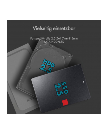 ICY BOX IB-241WP - 2.5 SATA - USB 3.0 - silver
