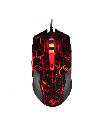 Mysz przewodowa E-Blue Auroza Hexagon optyczna Gaming czarno-czerwona