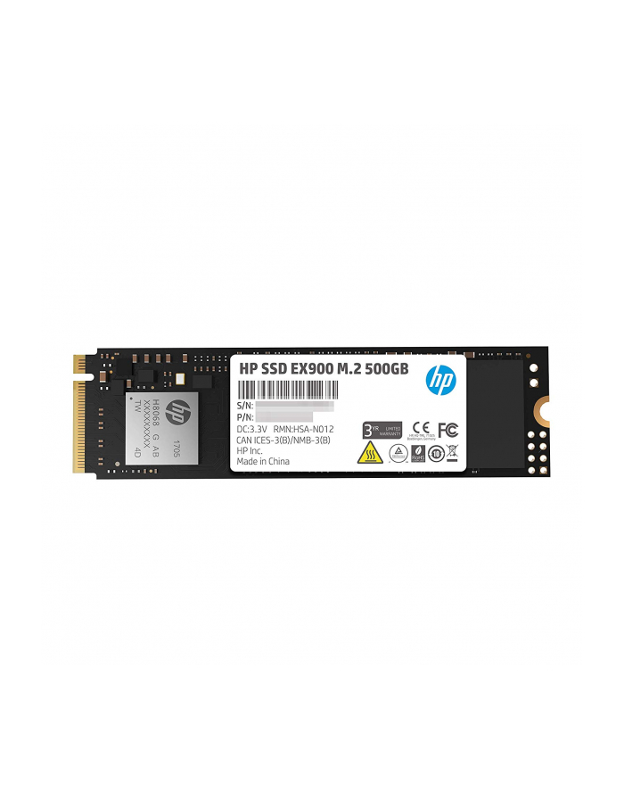 HP Dysk SSD EX900 500GB, M.2 PCIe Gen3 x4 NVMe, 2100/1500 MB/s, 3D NAND TLC główny