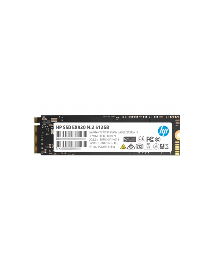 HP Dysk SSD EX920 512GB, M.2 PCIe Gen3 x4 NVMe, 3200/1600 MB/s, 3D NAND główny