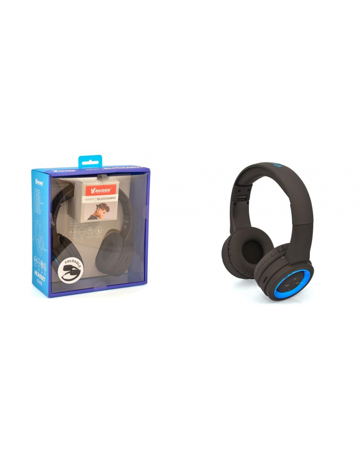 Vakoss Słuchawki Bluetooth 4.2 z mikrofonem, SK-841BX, składane, czarne główny