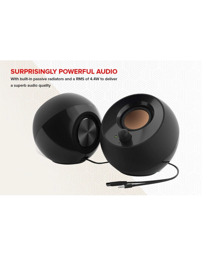 creative labs Creative Pebble Black - 2.0 USB Jack główny
