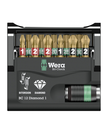 Wera bit-Check 12 Diamond 1 bit set - 12-pieces - 05057421001