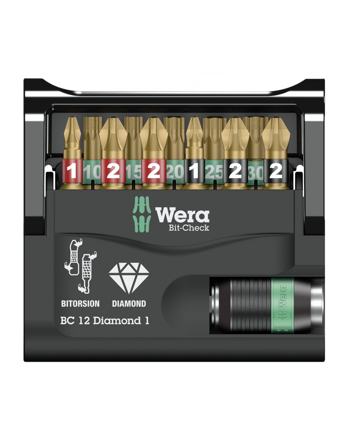 Wera bit-Check 12 Diamond 1 bit set - 12-pieces - 05057421001 główny