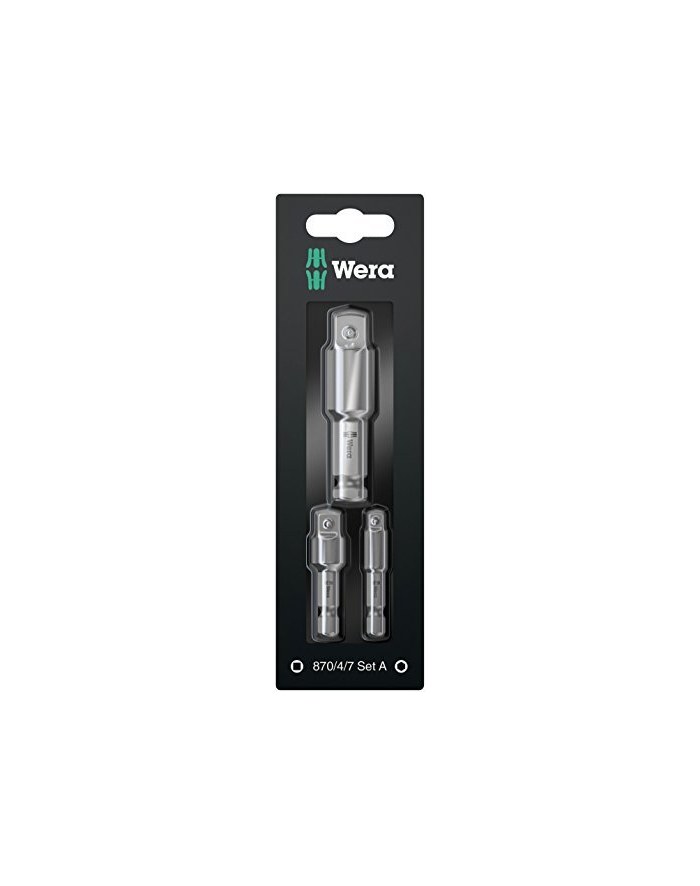 Wera 870/4/7 set A SB tool shaft Socket Wrenches adapter-Set 1/4'' 3/8'' 1/2'' - 05073200001 główny