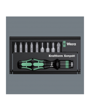 Wera Kraftform Compact 10 bit holder-screwdriver set 1/4'' - 10-pieces - 05056653001