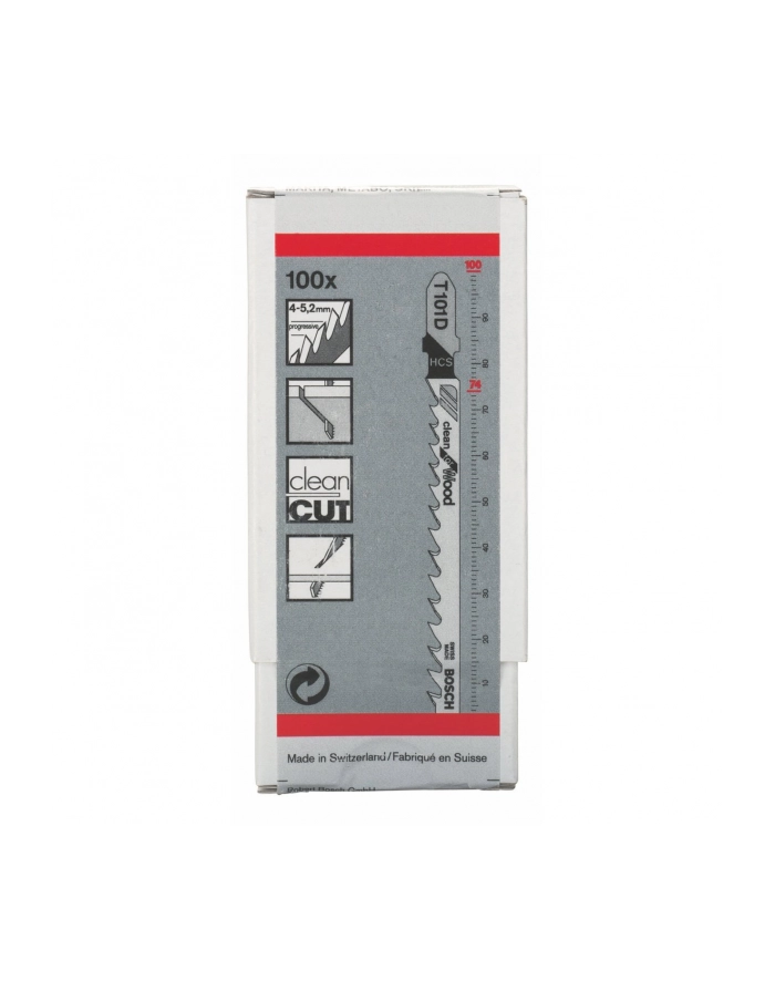 Bosch HCS jigsaw blade Clean for Wood T101D - 100-pack - 2608637877 główny