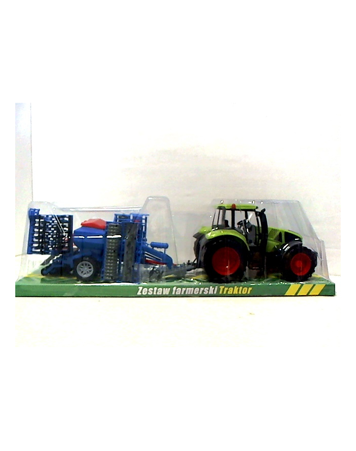 gazelo Traktor wielki z maszyną rolniczą G096151 główny