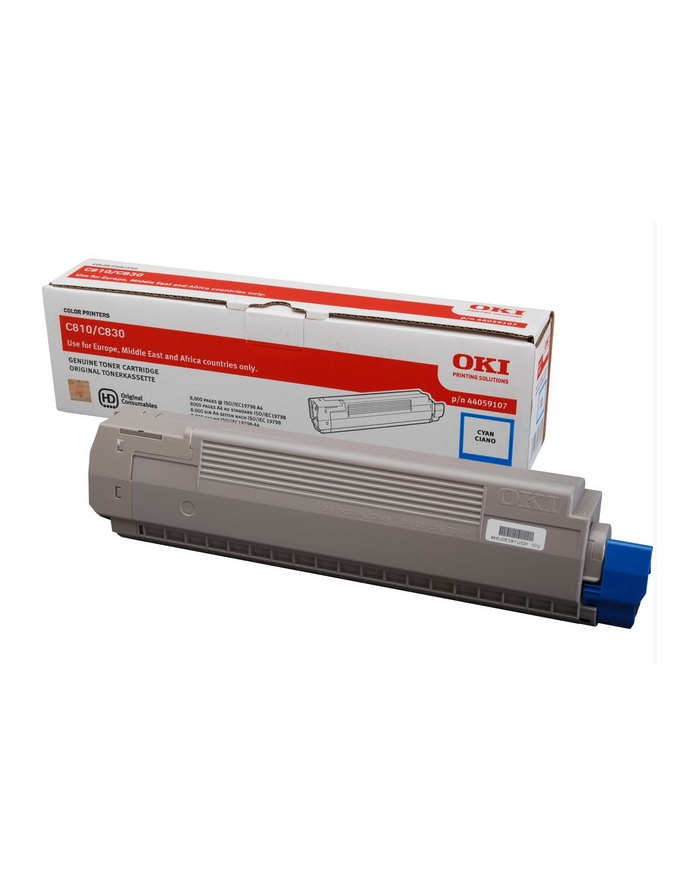 Toner OKI C810/C830 CYAN 8K  44059107 główny