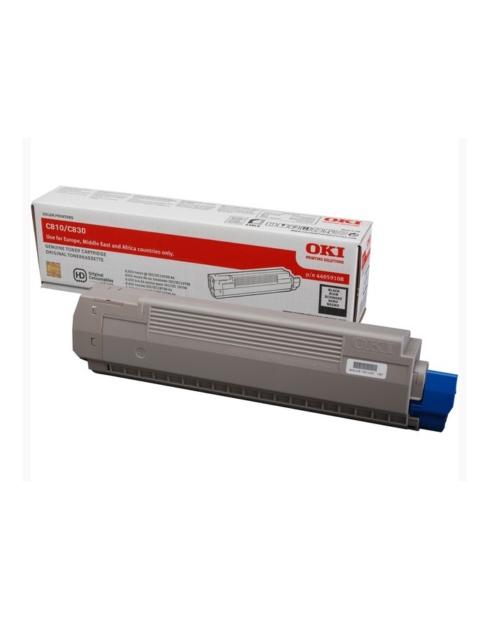 Toner-C810/C830 BLACK 8K  44059108 główny