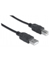 Manhattan Kabel USB 2.0 A-B M/M 1,8m czarny - nr 16