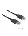 Manhattan Kabel USB 2.0 A-B M/M 3m czarny - nr 3
