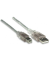 Manhattan Kabel USB 2.0 A-B M/M 1,8m srebrny - nr 12