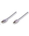 Kabel USB 2.0 A-B M/M 3m srebrny Manhattan - nr 3