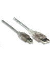 Kabel USB 2.0 A-B M/M 3m srebrny Manhattan - nr 4