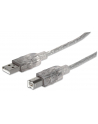 Kabel USB 2.0 A-B M/M 3m srebrny Manhattan - nr 7