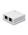 Netrack gniazdo kompletne natynkowe 2xRJ45 8p8c UTP Cat6 LSA - nr 12