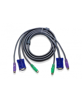 ATEN kabel 2x SVGA+klawPS+myszPS 5.0m Light