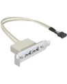 Delock gniazdo na śledziu USB 2.0 x2  Low Profile - nr 13