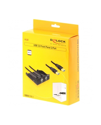 Delock USB 3.0 wewnętrzny 3.5''/5,25'' Hub, 2 przednie panele USB 3.0