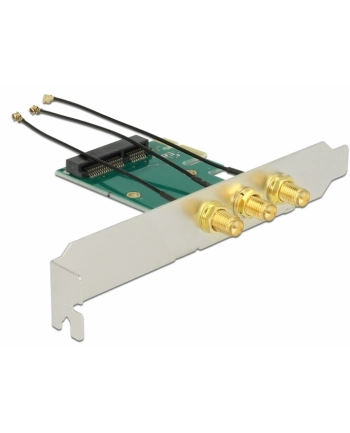 Delock karta pci express -> mini pci express + 3 porty RP-SMA
