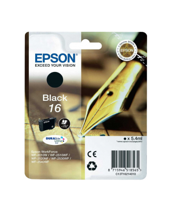 Tusz Epson T1621 black DURABrite | 5.4ml | WF-2010/25x0