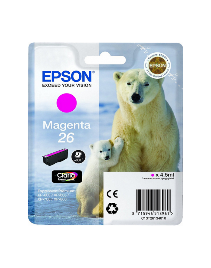 Tusz Epson T2613 magenta  Claria | 4,5 ml | XP-600/700/800 główny