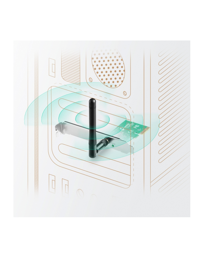 TP-Link TL-WN781ND karta sieciowa PCIe Wireless 150Mbps, 1T1R, 802.11n/g/b główny
