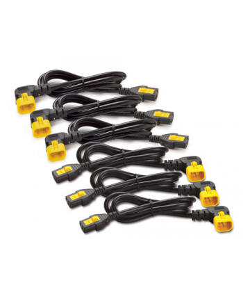 apc by schneider electric APC Power Cord Kit (6 ea), Locking, C13 to C14 (90 Degree), 1.8m