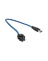 Delock Moduł Keystone Gniazdo USB 3.0 A(F) > USB 3.0 A(F) z kablem - nr 7