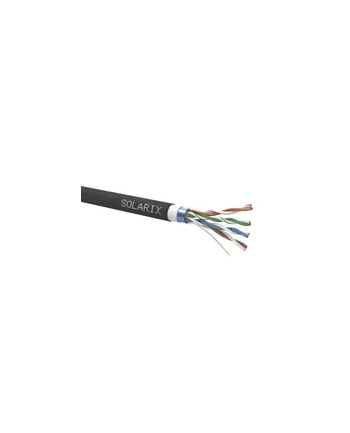 Solarix CAT5E FTP PVC + PE Fca podwójna obudowa 305m / cewka