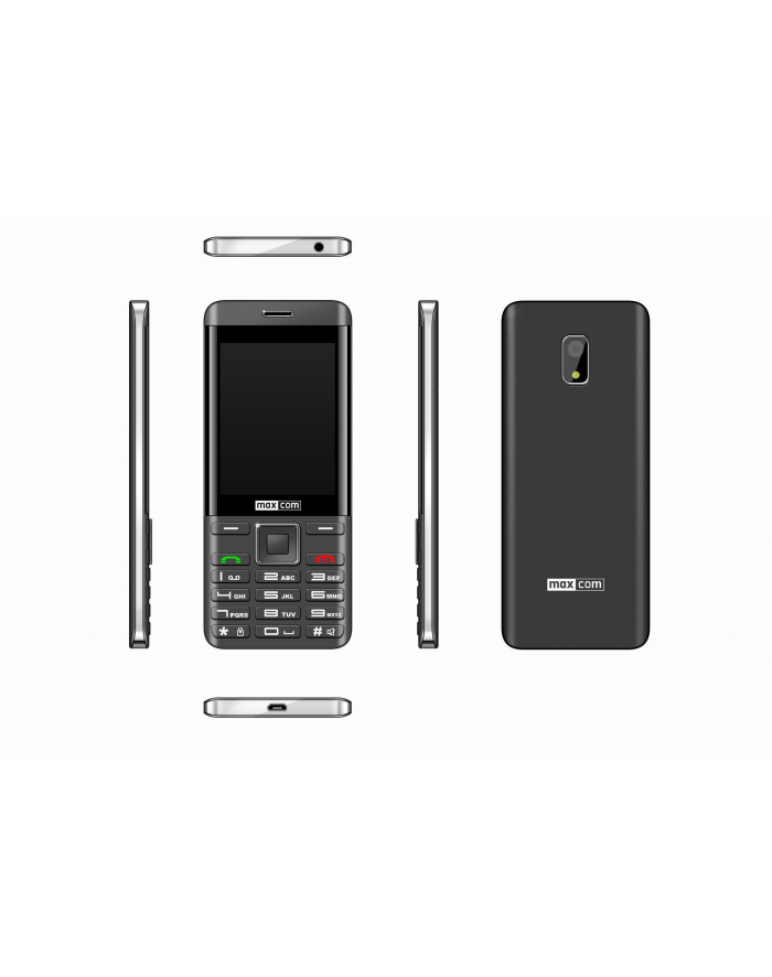 Telefon komórkowy MaxCom MM236 ,Dual Sim, czarno-srebrny główny