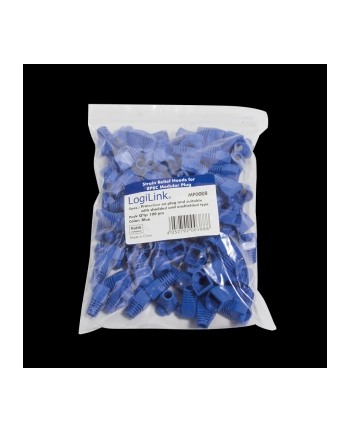 LOGILINK - Osłonki wtyku RJ45, niebieskie - 100szt.