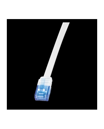 LOGILINK Płaski Patch cord U/UTP kat.6, biały 0,5m