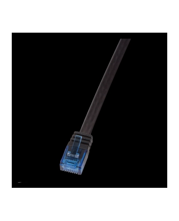 LOGILINK - Patchcord Cat.6 U/UTP, dł. 1m, płaski, ''SlimLine'', czarny