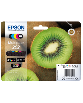 Tusz Epson Kiwi Multipack 202 | CMYK+photo black | Claria Premium nr 1