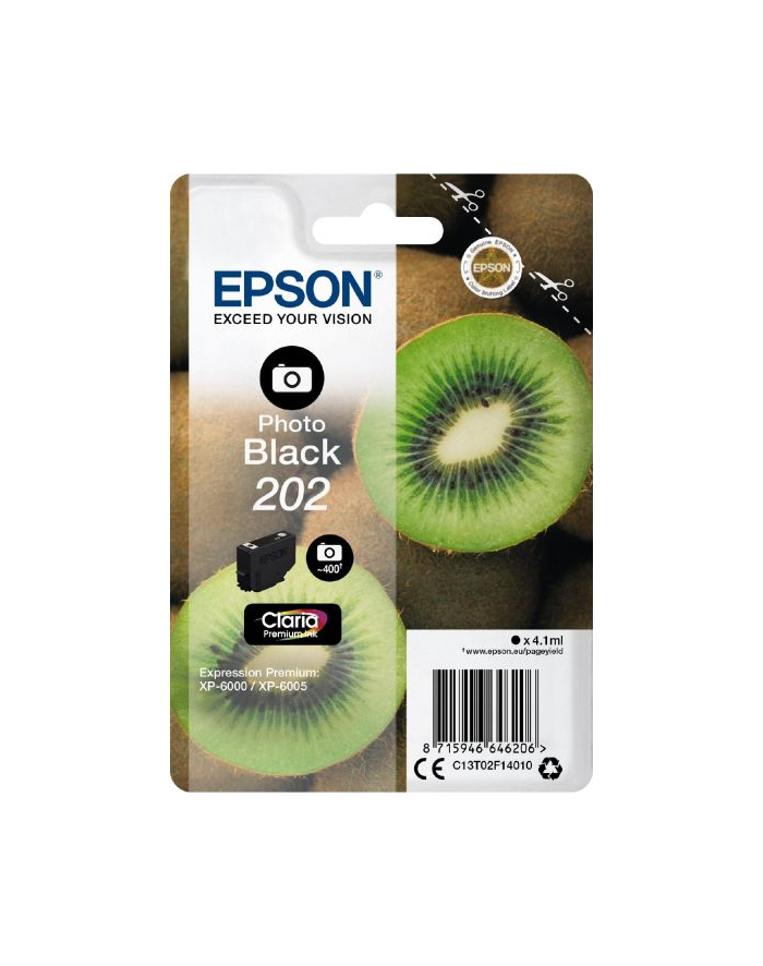 Tusz Epson photo black 202 | 4,1ml | Claria Premium główny