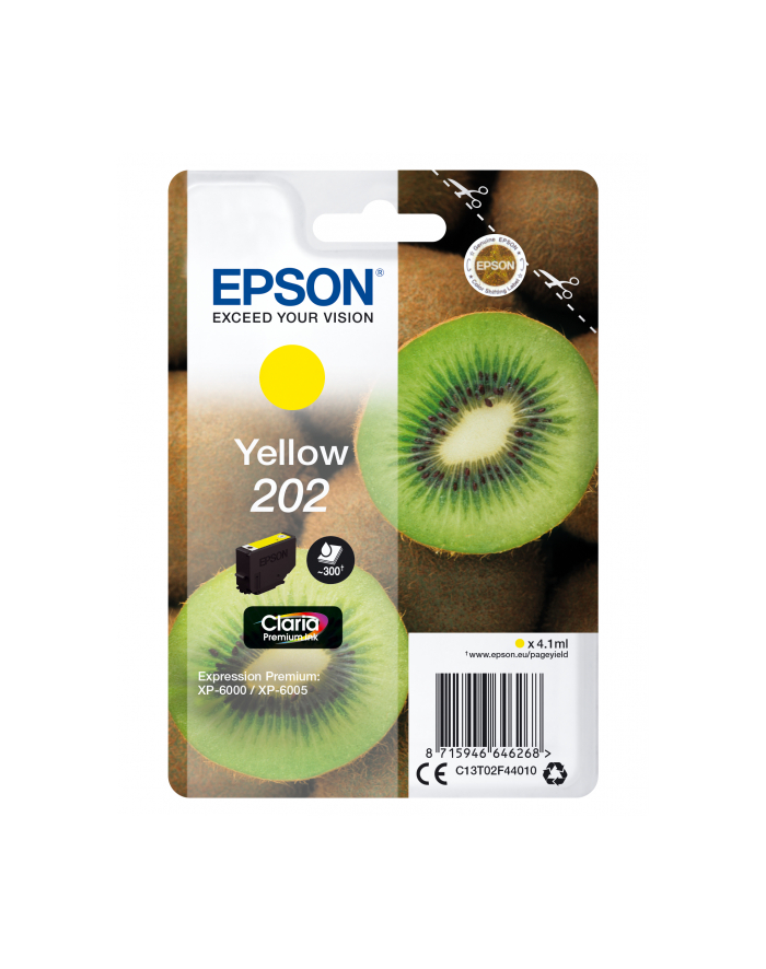 Tusz Epson singlepack 202 yellow | 4,1ml | Claria premium główny