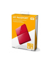 western digital Dysk zewnętrzny WD My Passport, 2.5'', 2TB, USB 3.1, czerwony - nr 25