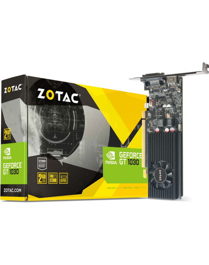 ZOTAC GeForce GT 1030 Low Profile, 2GB GDDR5, ATX/LP, DVI-D, HDMI 2.0b główny