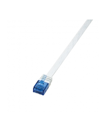 LOGILINK Płaski Patch cord U/UTP kat.6, biały 7,5m