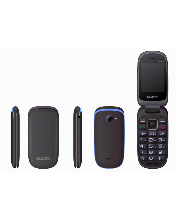 MaxCom MM818BB, Telefon GSM, Telefon Komórkowy, Czarno-Czerwony główny