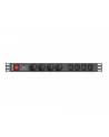 lanberg Listwa zasilająca Rack PDU 1U 4x PL + 4x IEC C13 2m 10A czarna - nr 11