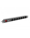 Lanberg  listwa zasilająca Rack PDU 1U 16A, 7x schuco, 2m, czarna - nr 9
