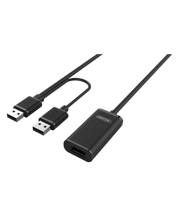 unitek Przedłużacz aktywny USB 2.0, 20m, Y-279 czarny główny