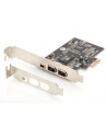 digitus Karta/Kontroler Firewire (400) PCI Exp., 2xZew. 1xZew.(Mini) IEEE1394a 6pin + Mini, Low Profile - nr 12