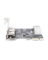 digitus Karta/Kontroler Firewire (400) PCI Exp., 2xZew. 1xZew.(Mini) IEEE1394a 6pin + Mini, Low Profile - nr 15