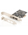 digitus Karta/Kontroler Firewire (400) PCI Exp., 2xZew. 1xZew.(Mini) IEEE1394a 6pin + Mini, Low Profile - nr 1