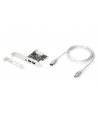 digitus Karta/Kontroler Firewire (400) PCI Exp., 2xZew. 1xZew.(Mini) IEEE1394a 6pin + Mini, Low Profile - nr 24