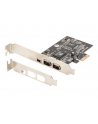 digitus Karta/Kontroler Firewire (400) PCI Exp., 2xZew. 1xZew.(Mini) IEEE1394a 6pin + Mini, Low Profile - nr 25